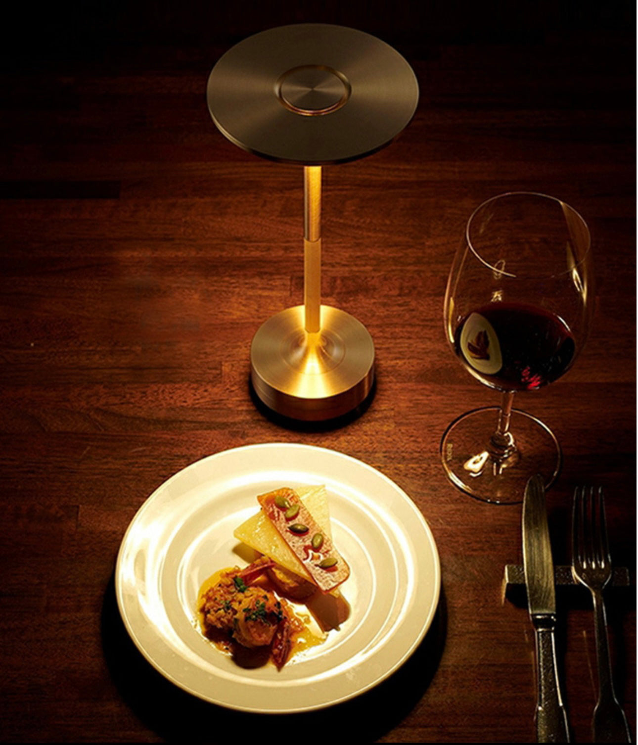 Wireless LED Table Lamp with Touch Control and Adjustable Brightness