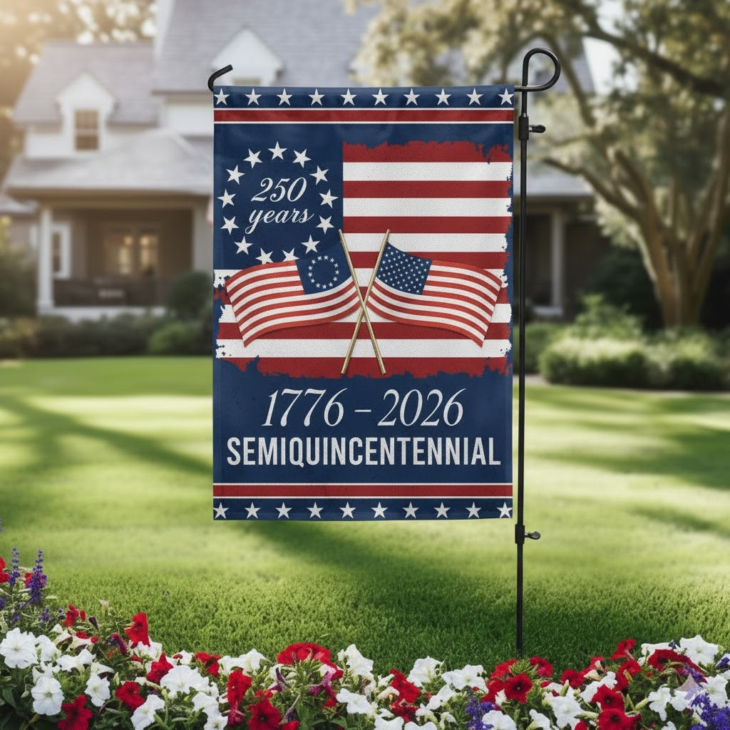 American Flag 250th Anniversary Garden Flag Double-Sided Decorative Banner