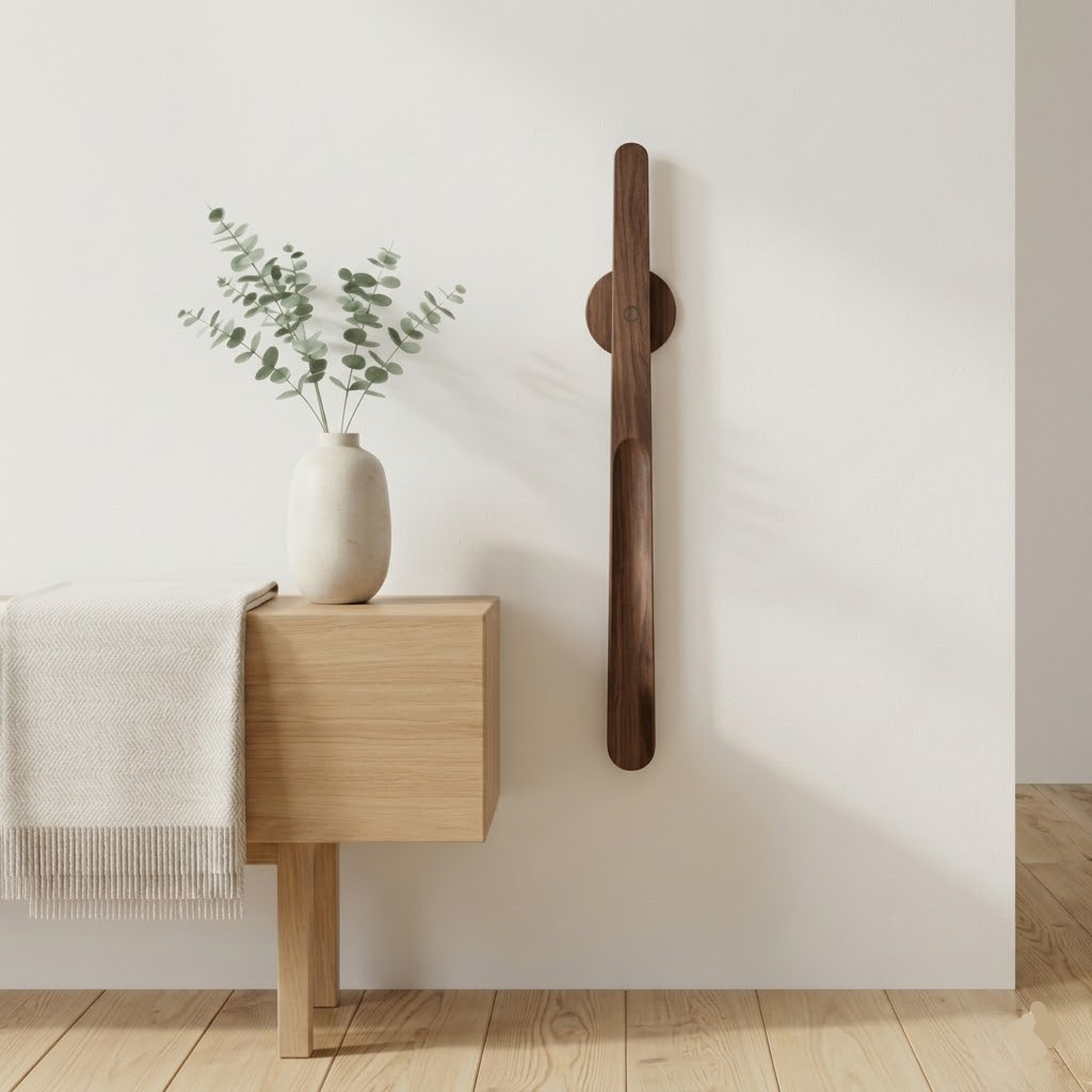 Magnetic Wall Mounted Beech Wood Shoe Horn