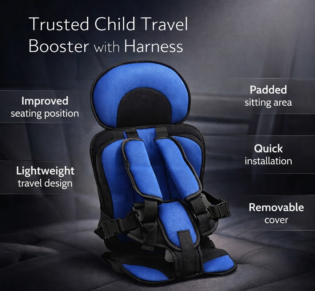 Child Car Seat Booster Cushion with Safety Harness