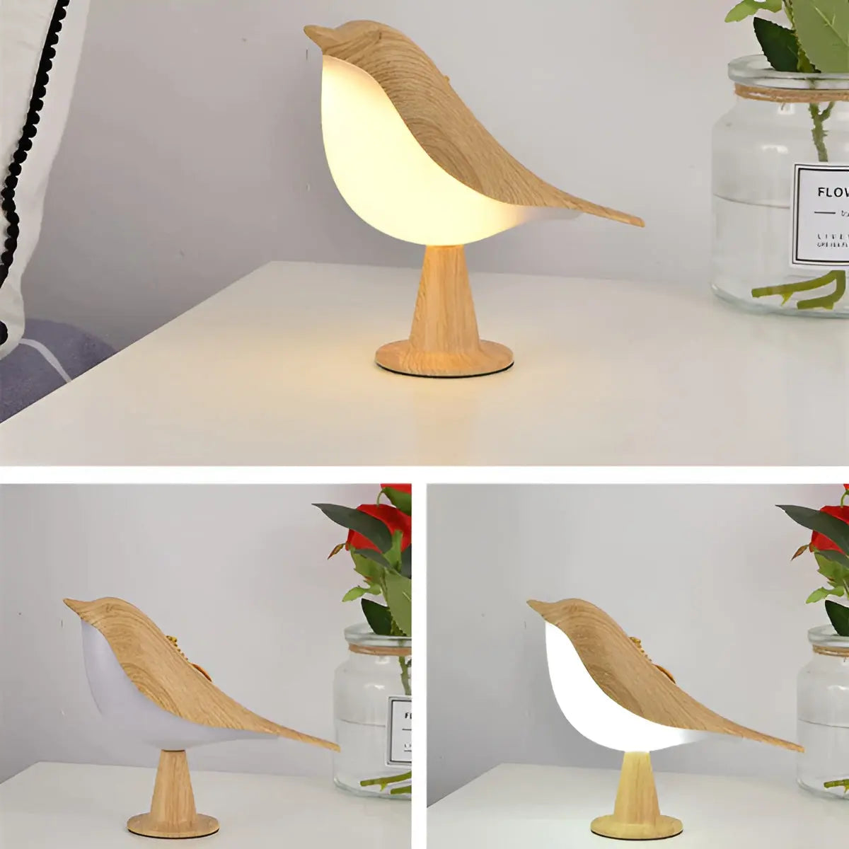 Touch Control Aromatherapy Bird Lamp with Dimmable Light