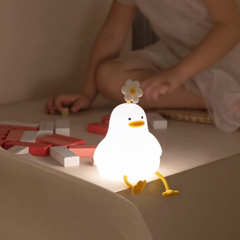 Soft Light Silicone Night Light with Mobile Stand and Adjustable Brightness