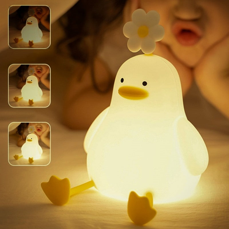 Soft Light Silicone Night Light with Mobile Stand and Adjustable Brightness