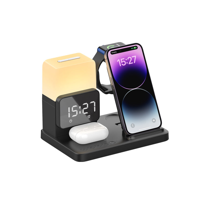 Multi-Functional Wireless Charging Night Light Clock