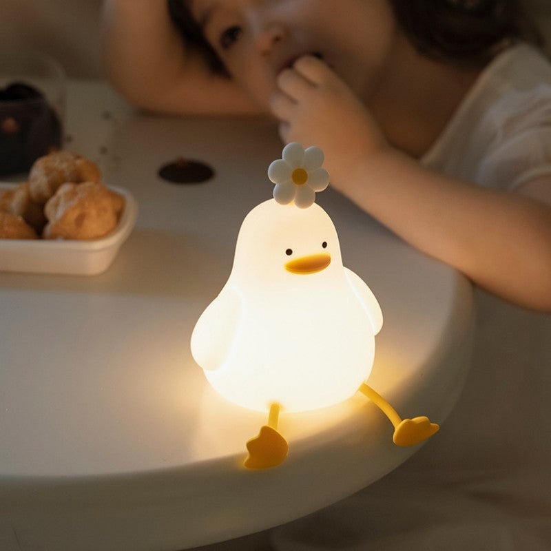 Soft Light Silicone Night Light with Mobile Stand and Adjustable Brightness