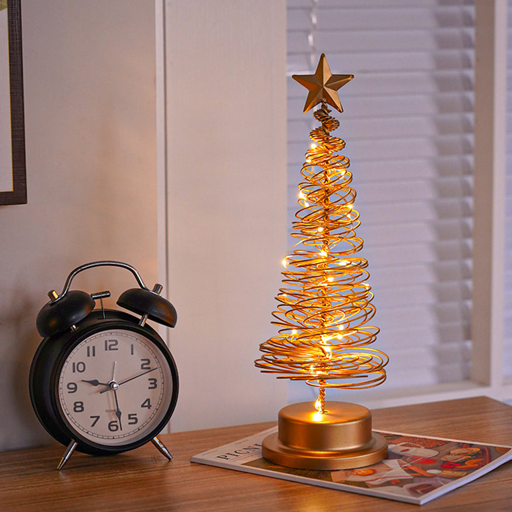 LED Table Lamp with Metal Tree Design and Warm White Lights