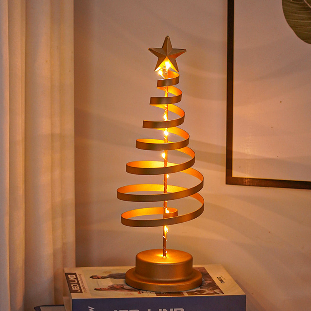 LED Table Lamp with Metal Tree Design and Warm White Lights