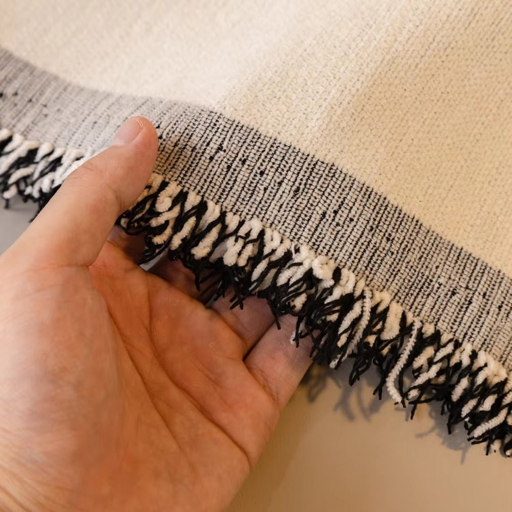 Reversible Abstract Brushstroke Chenille Sofa Cover