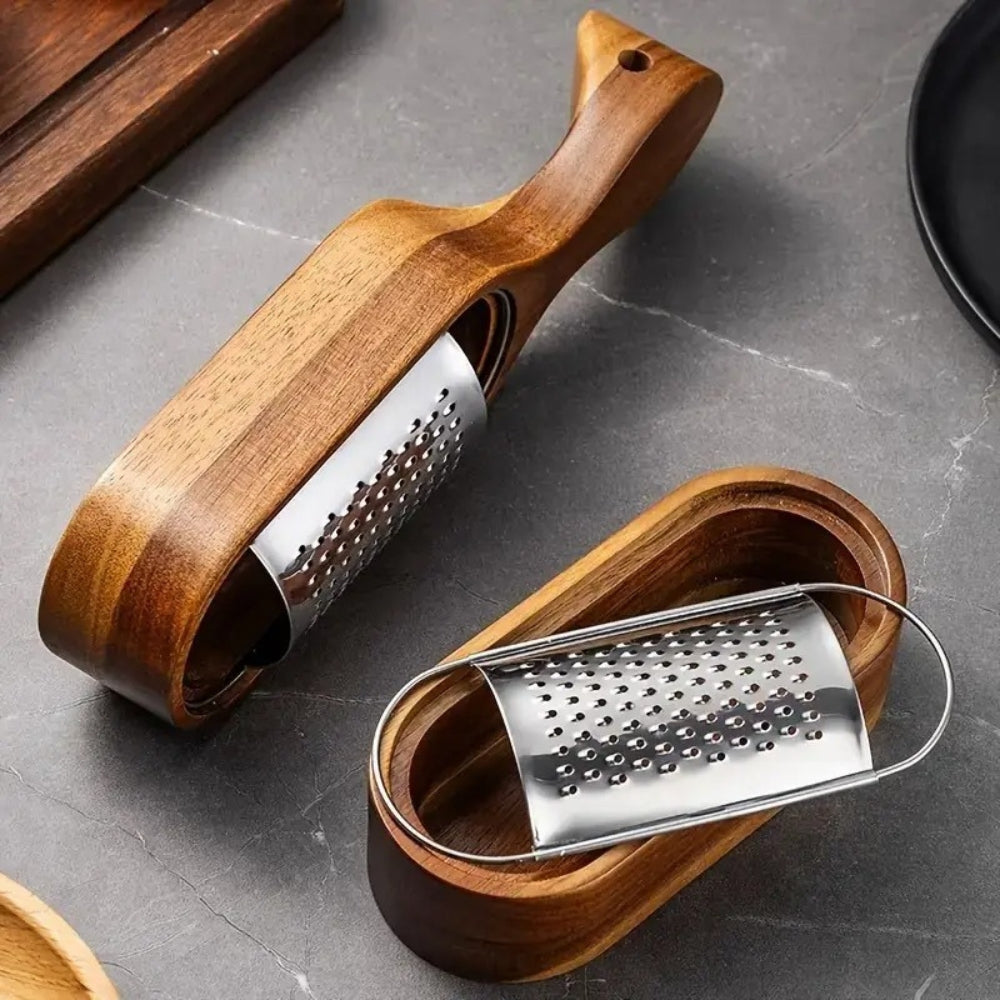 Wood Handle Stainless Steel Cheese Grater