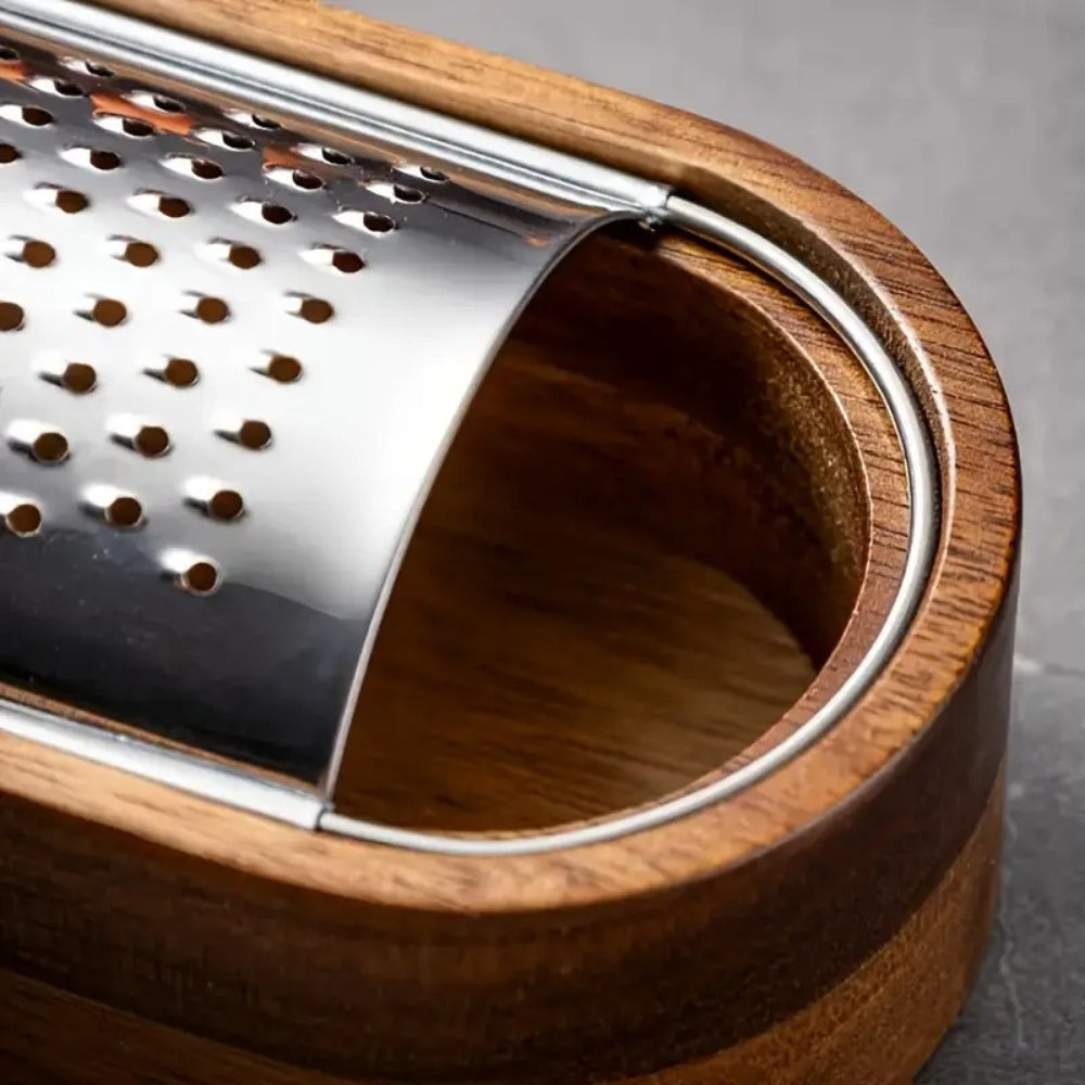 Wood Handle Stainless Steel Cheese Grater