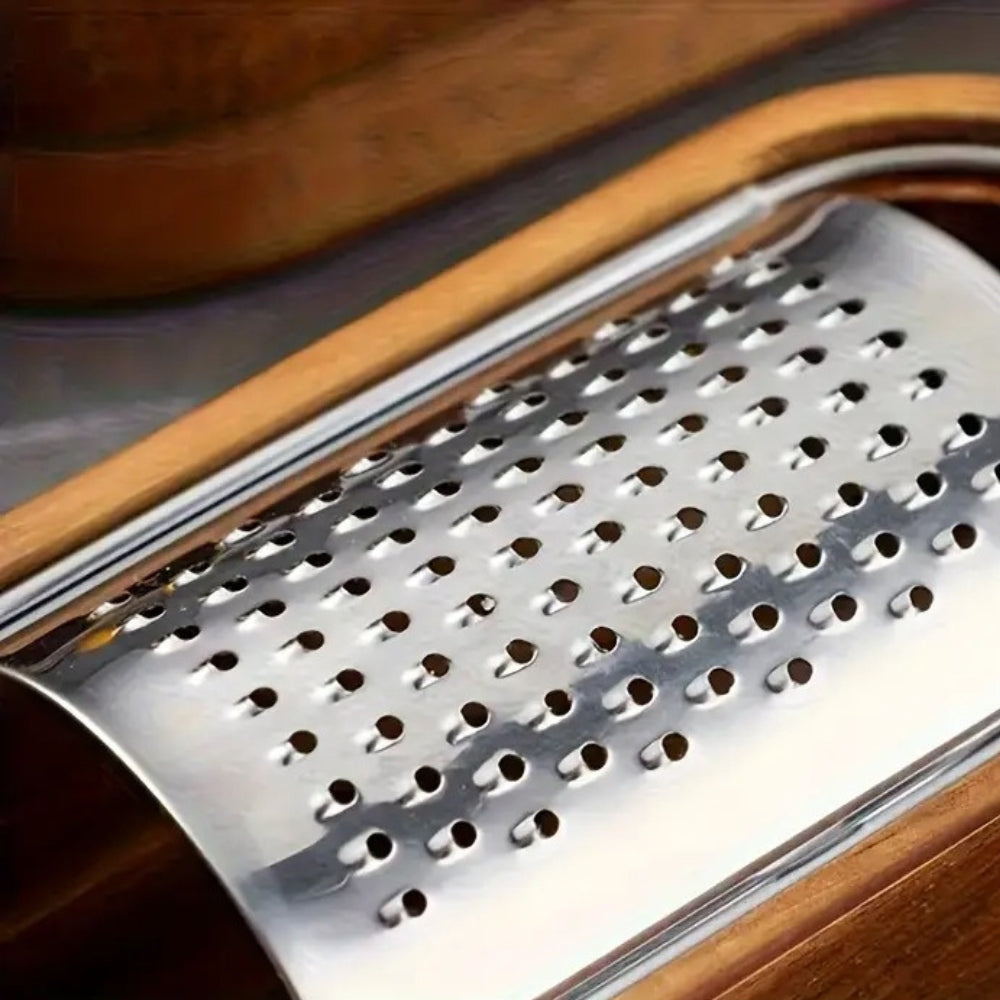 Wood Handle Stainless Steel Cheese Grater