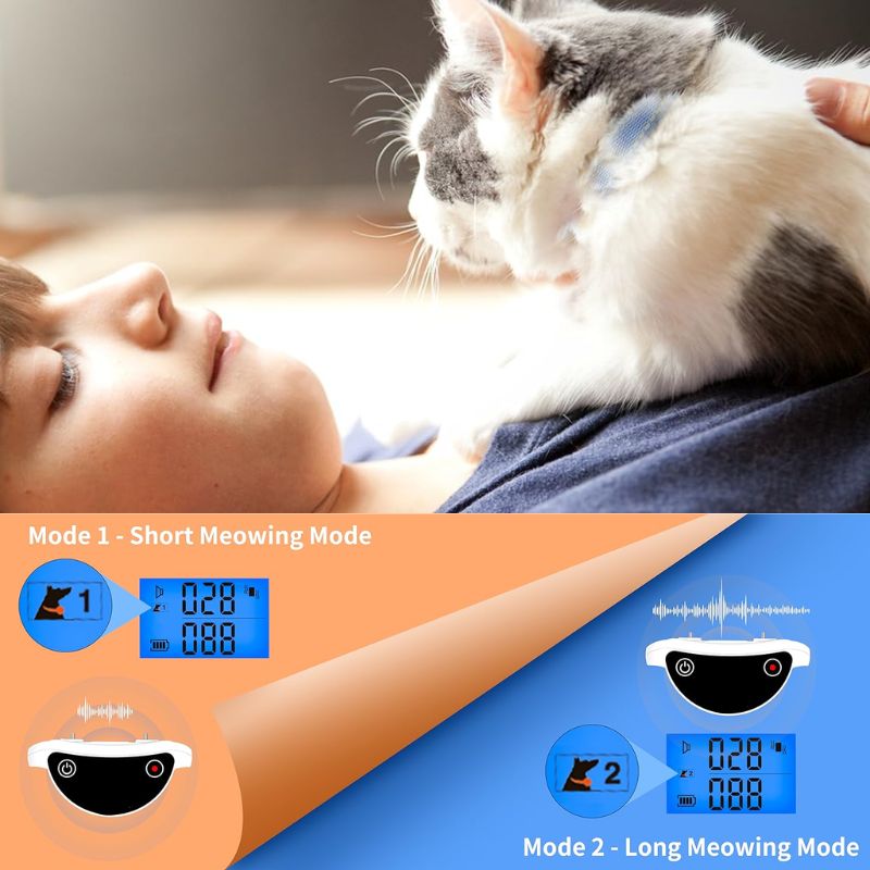 Humane Cat Shock Collar with Remote and Adjustable Settings
