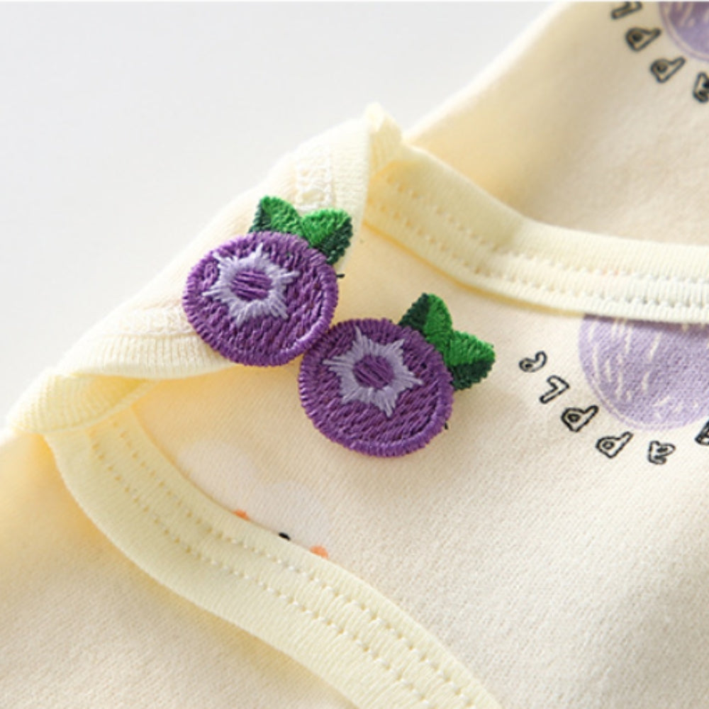 Cotton Animal Pattern Bodysuit for Boys and Girls