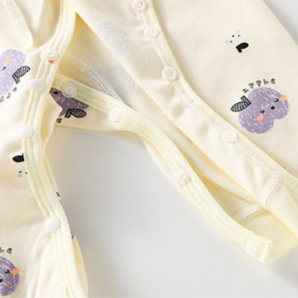 Cotton Animal Pattern Bodysuit for Boys and Girls