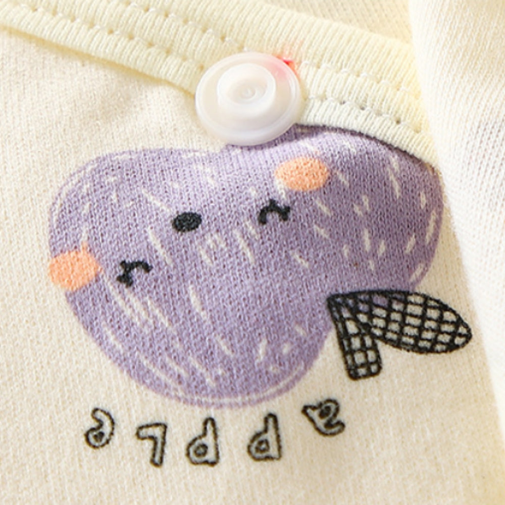 Cotton Animal Pattern Bodysuit for Boys and Girls