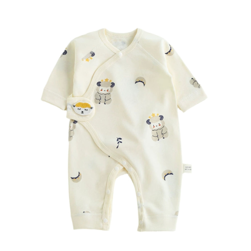 Cotton Animal Pattern Bodysuit for Boys and Girls