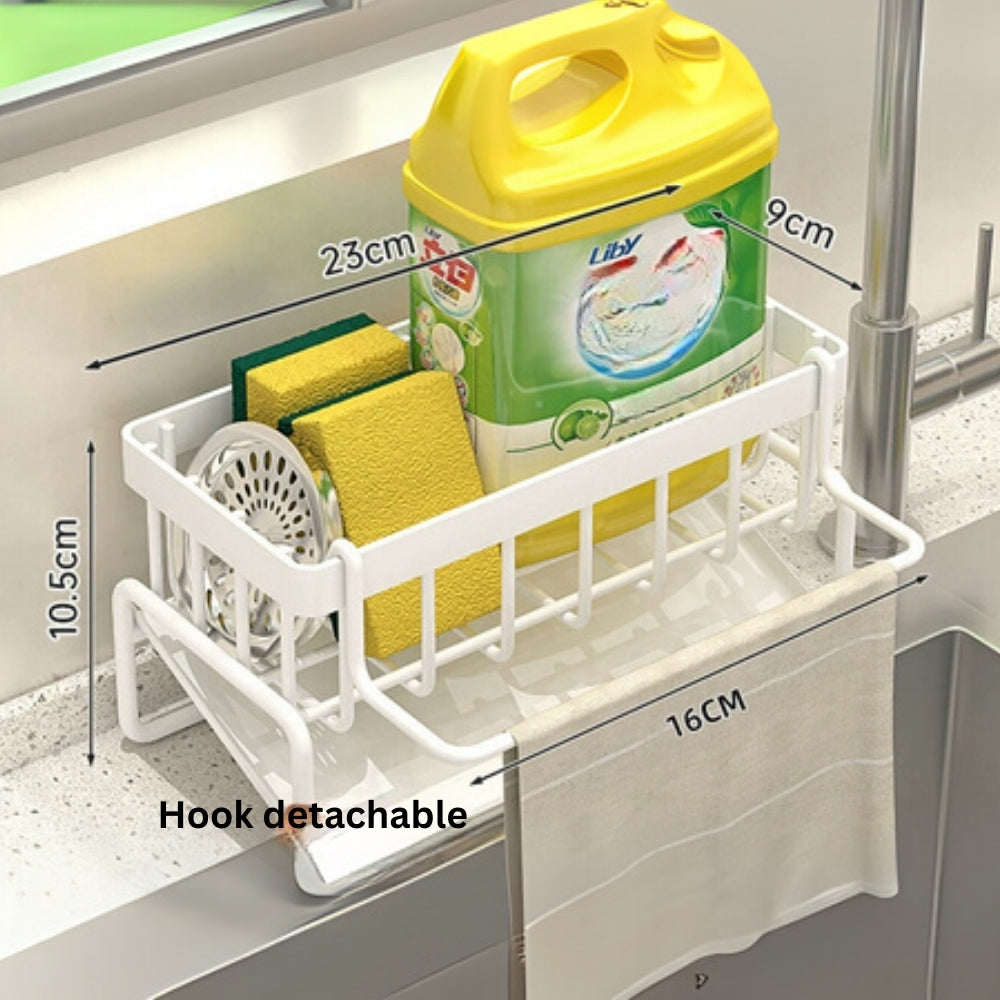 Self-Draining Carbon Steel Sponge and Cloth Rack