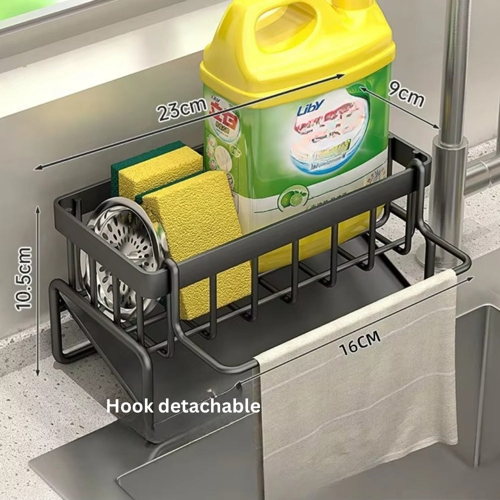Self-Draining Carbon Steel Sponge and Cloth Rack