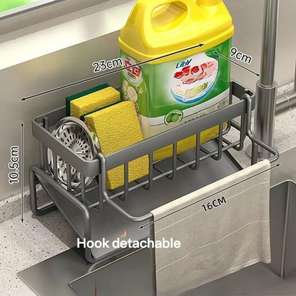 Self-Draining Carbon Steel Sponge and Cloth Rack