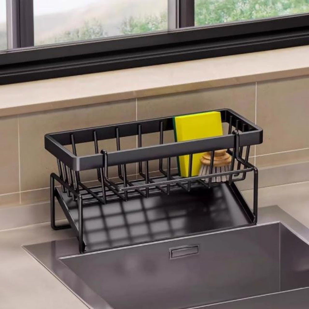 Self-Draining Carbon Steel Sponge and Cloth Rack