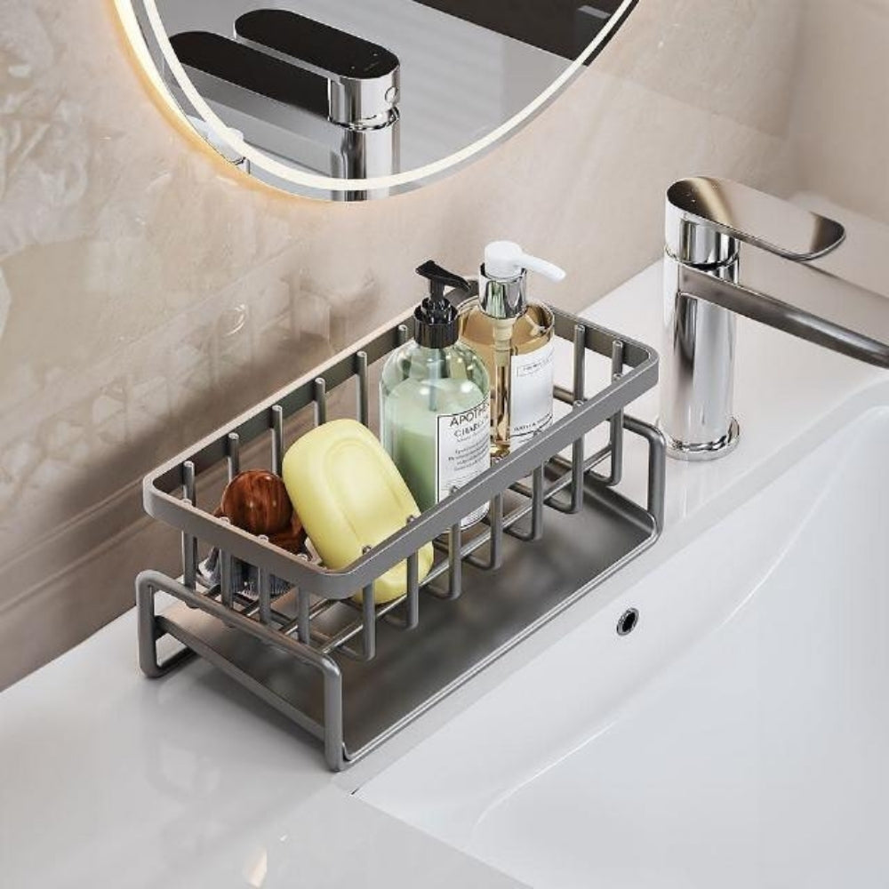 Self-Draining Carbon Steel Sponge and Cloth Rack