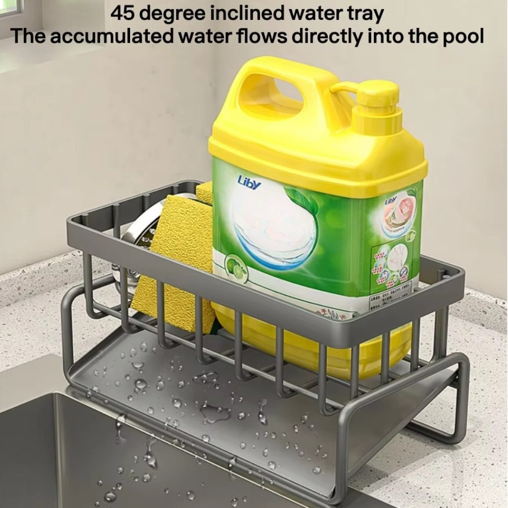 Self-Draining Carbon Steel Sponge and Cloth Rack