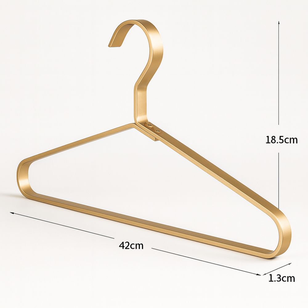 Slimline Aluminum Alloy Clothes Hangers with Anti-Slip Design