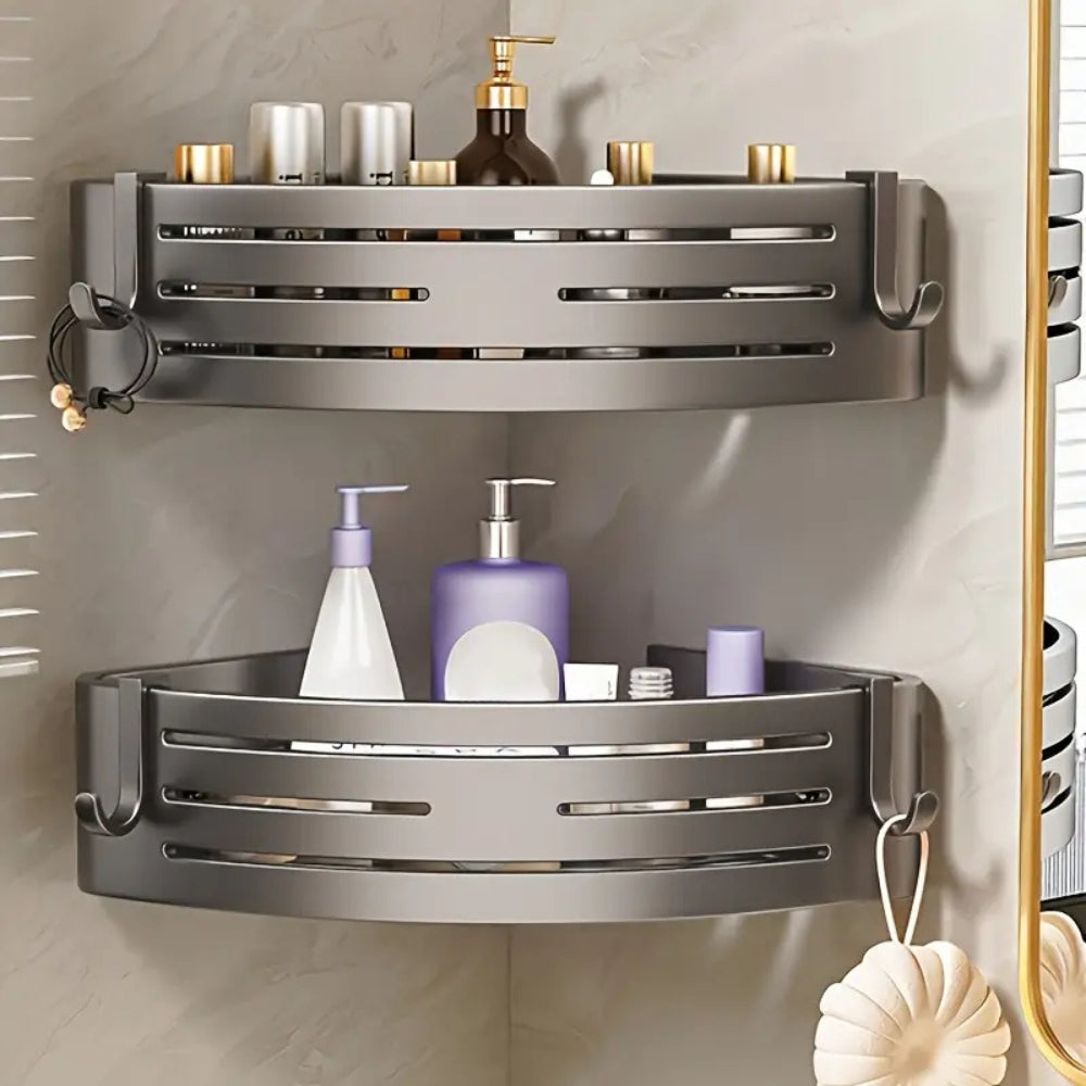 Rust-Resistant Aluminum Corner Shower Caddy