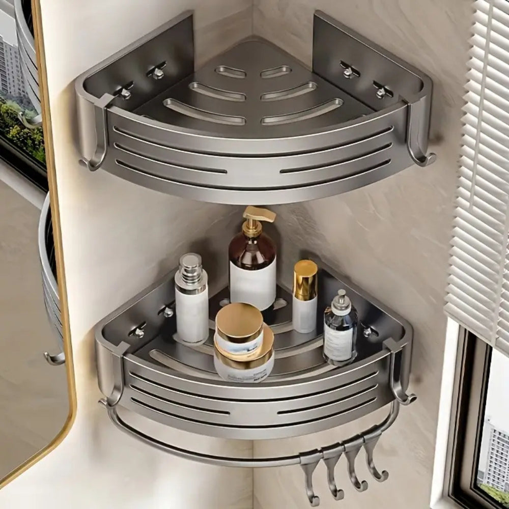 Rust-Resistant Aluminum Corner Shower Caddy