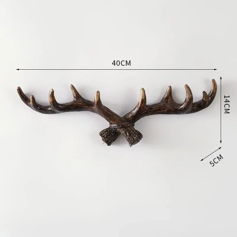 Antler-Shaped Wall Hanger with Rustic Design for Jackets and Accessories