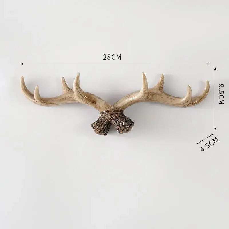 Antler-Shaped Wall Hanger with Rustic Design for Jackets and Accessories