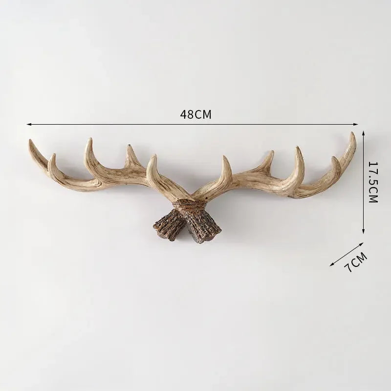 Antler-Shaped Wall Hanger with Rustic Design for Jackets and Accessories
