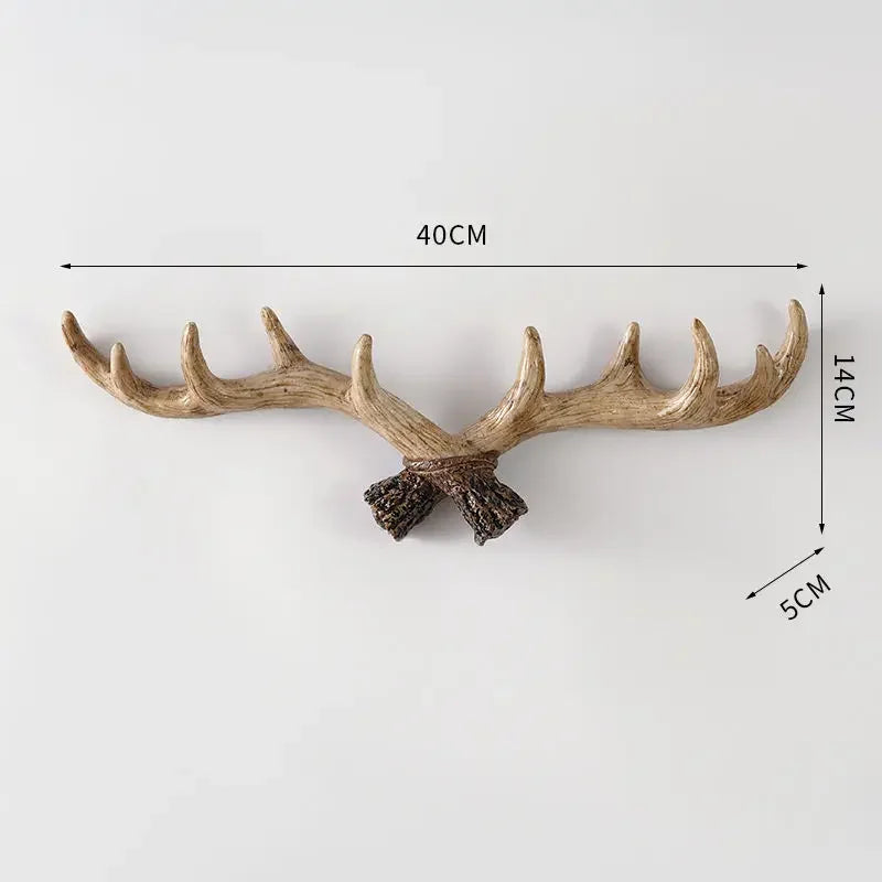 Antler-Shaped Wall Hanger with Rustic Design for Jackets and Accessories