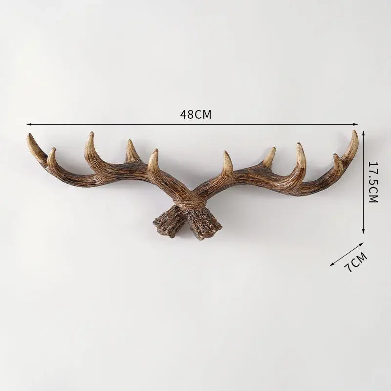 Antler-Shaped Wall Hanger with Rustic Design for Jackets and Accessories