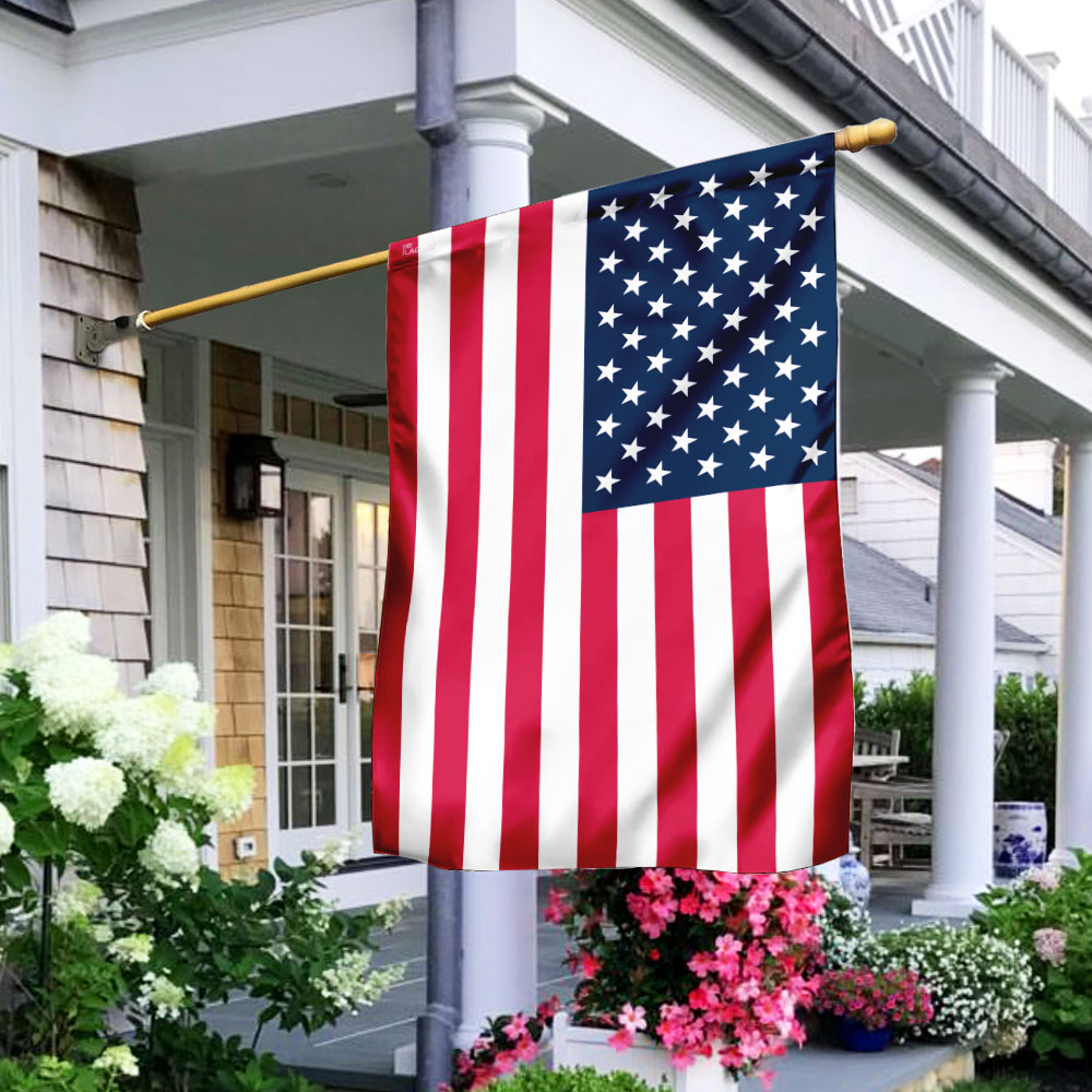 Double-Sided American Flag - Durable Canvas Patriotic Flag for House & Garden