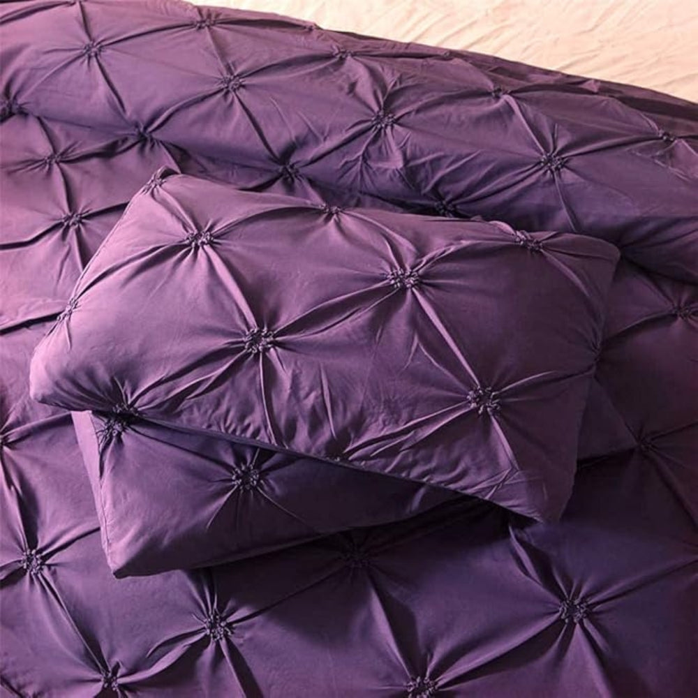 Luxury Pinch Pleat Duvet Cover Set with Pillowcases