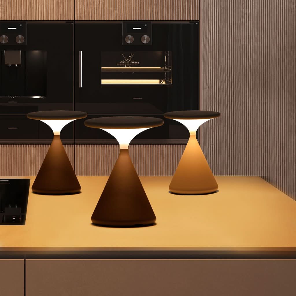 Cordless LED Touch Dimmer Table Lamp in Hourglass Design