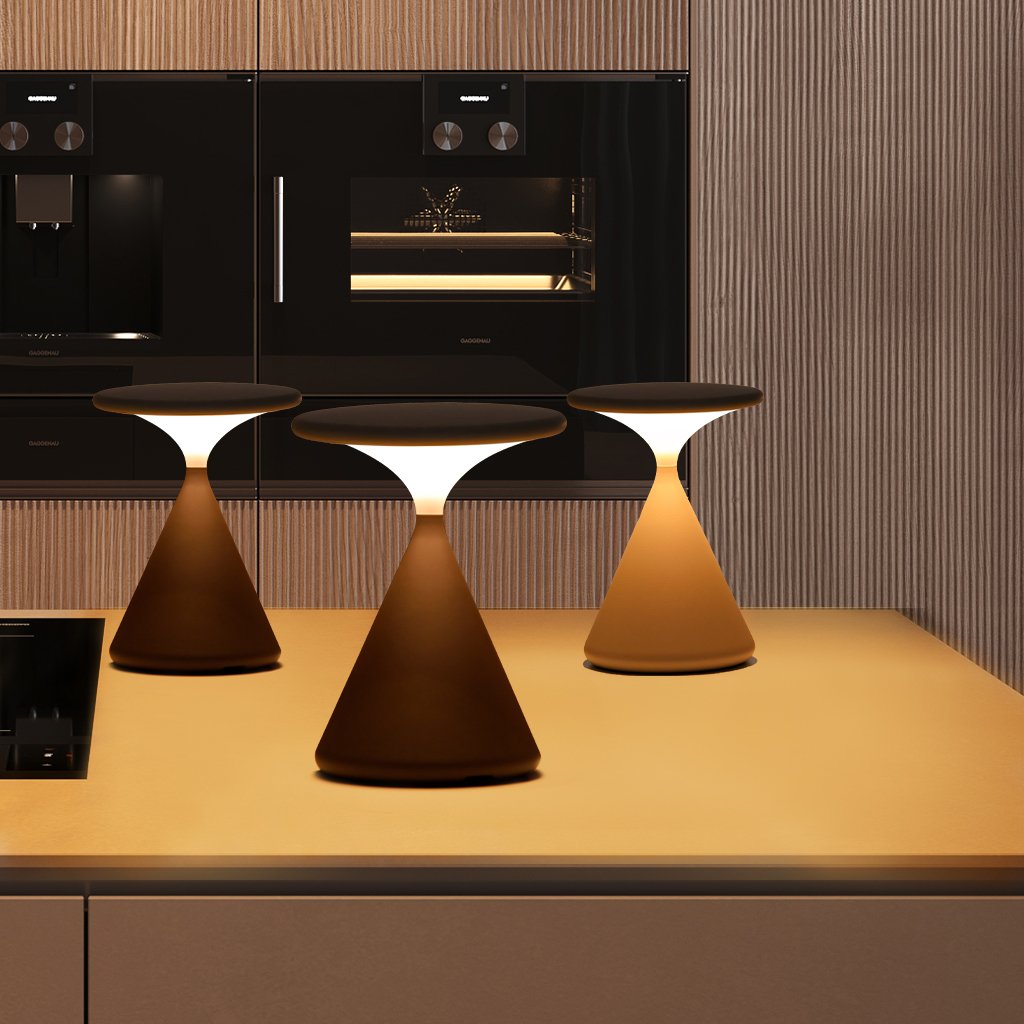 Wireless Hourglass Table Lamp with Warm Light