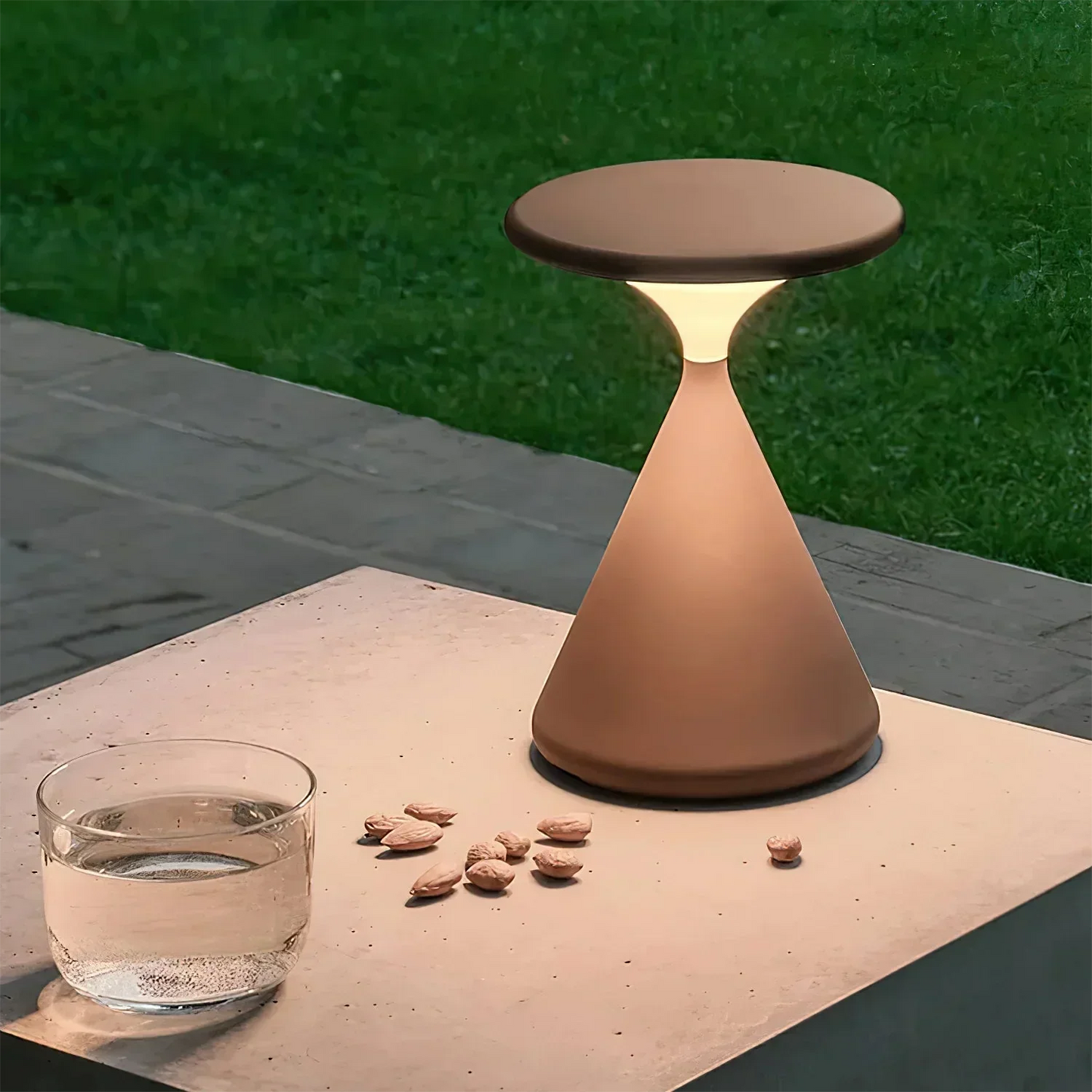 Wireless Hourglass Table Lamp with Warm Light