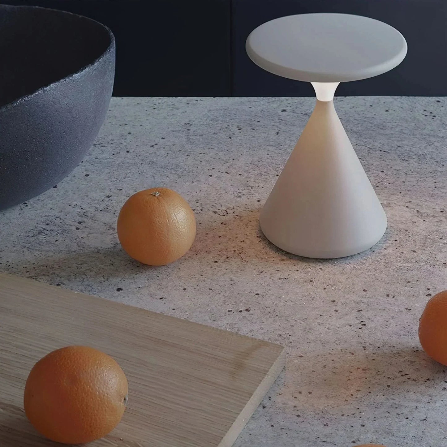 Cordless LED Touch Dimmer Table Lamp in Hourglass Design