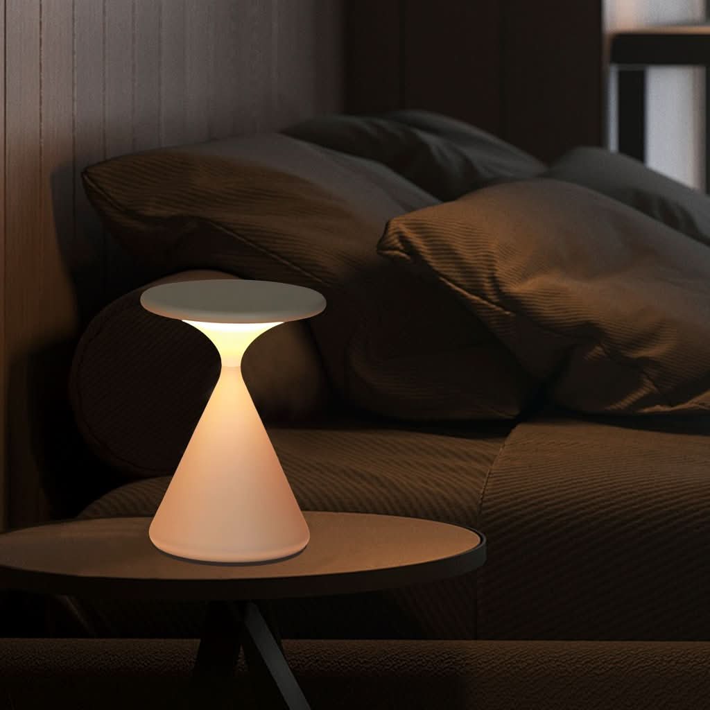 Cordless LED Touch Dimmer Table Lamp in Hourglass Design