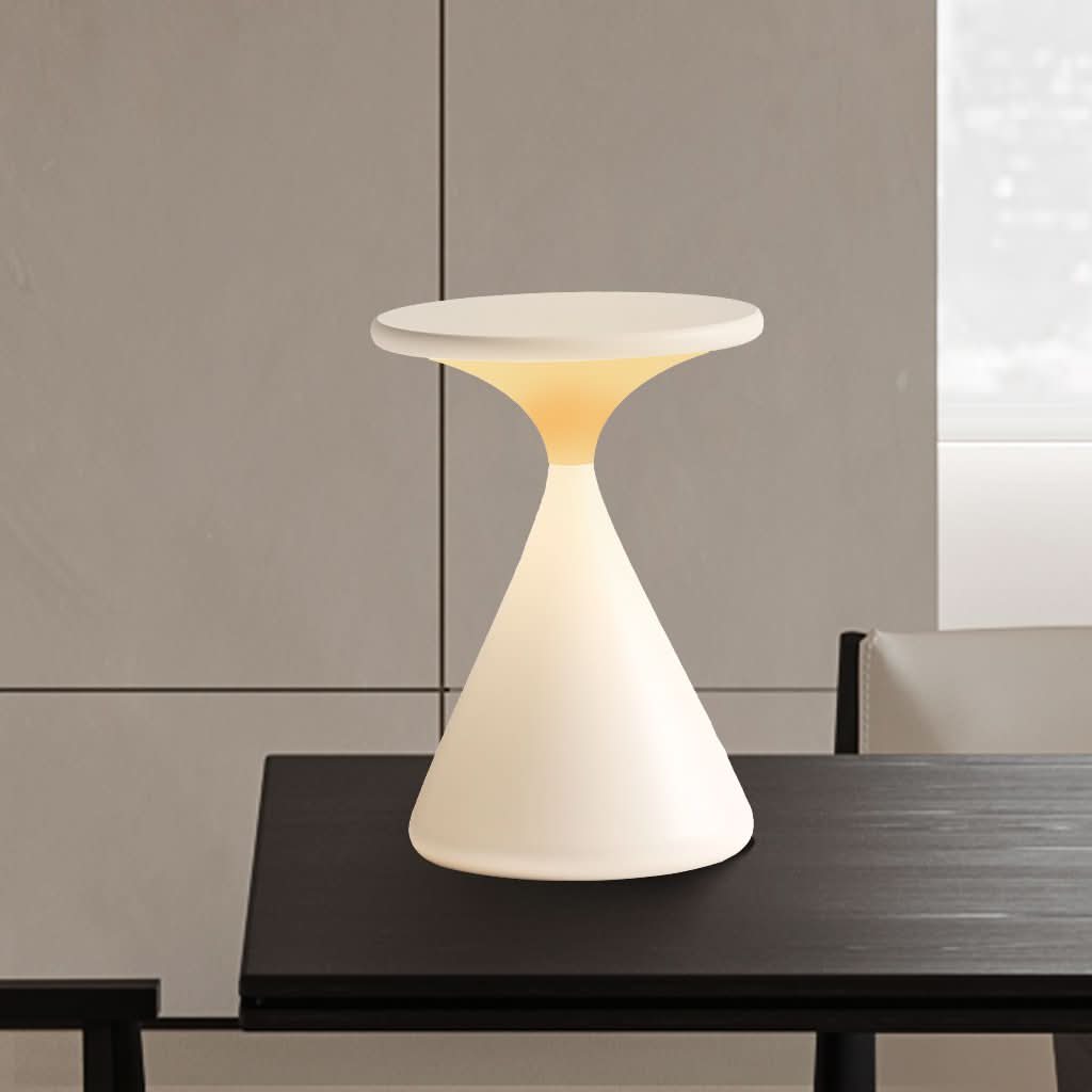Cordless LED Touch Dimmer Table Lamp in Hourglass Design