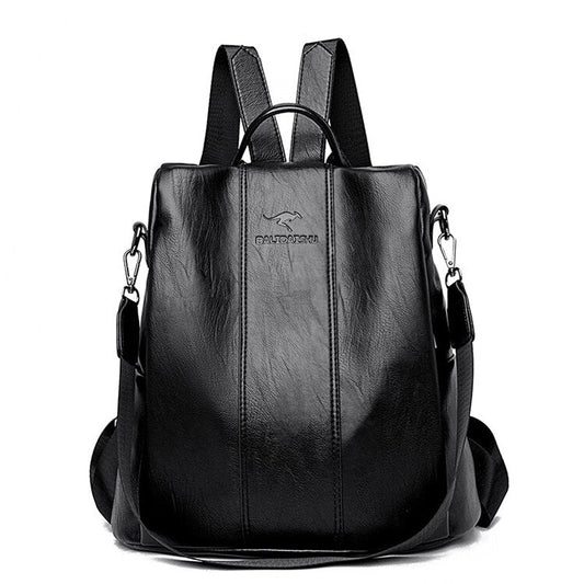 Anti-Theft Vintage Leather Backpack for Women
