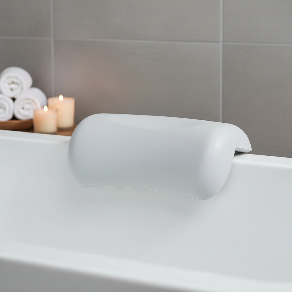Ergonomic Anti-Slip Bath Pillow with Suction Cups