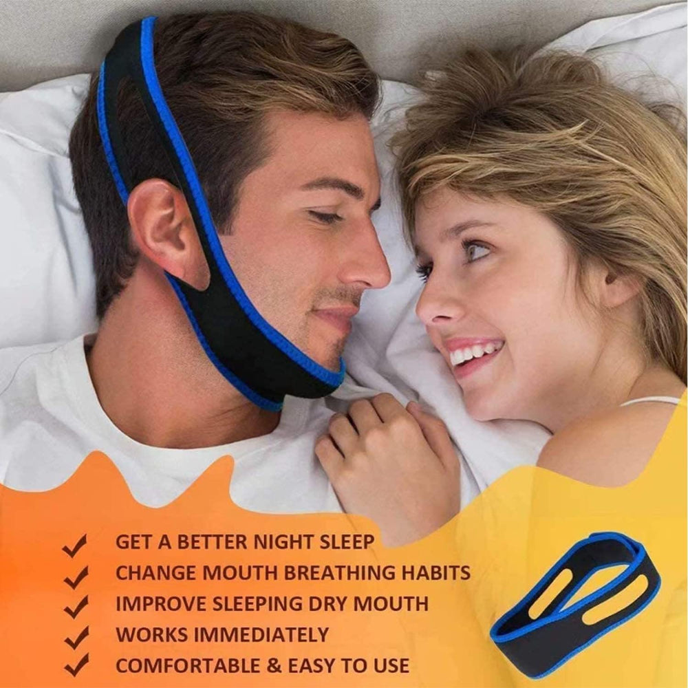 Adjustable Anti Snoring Chin Strap for Comfortable Sleep