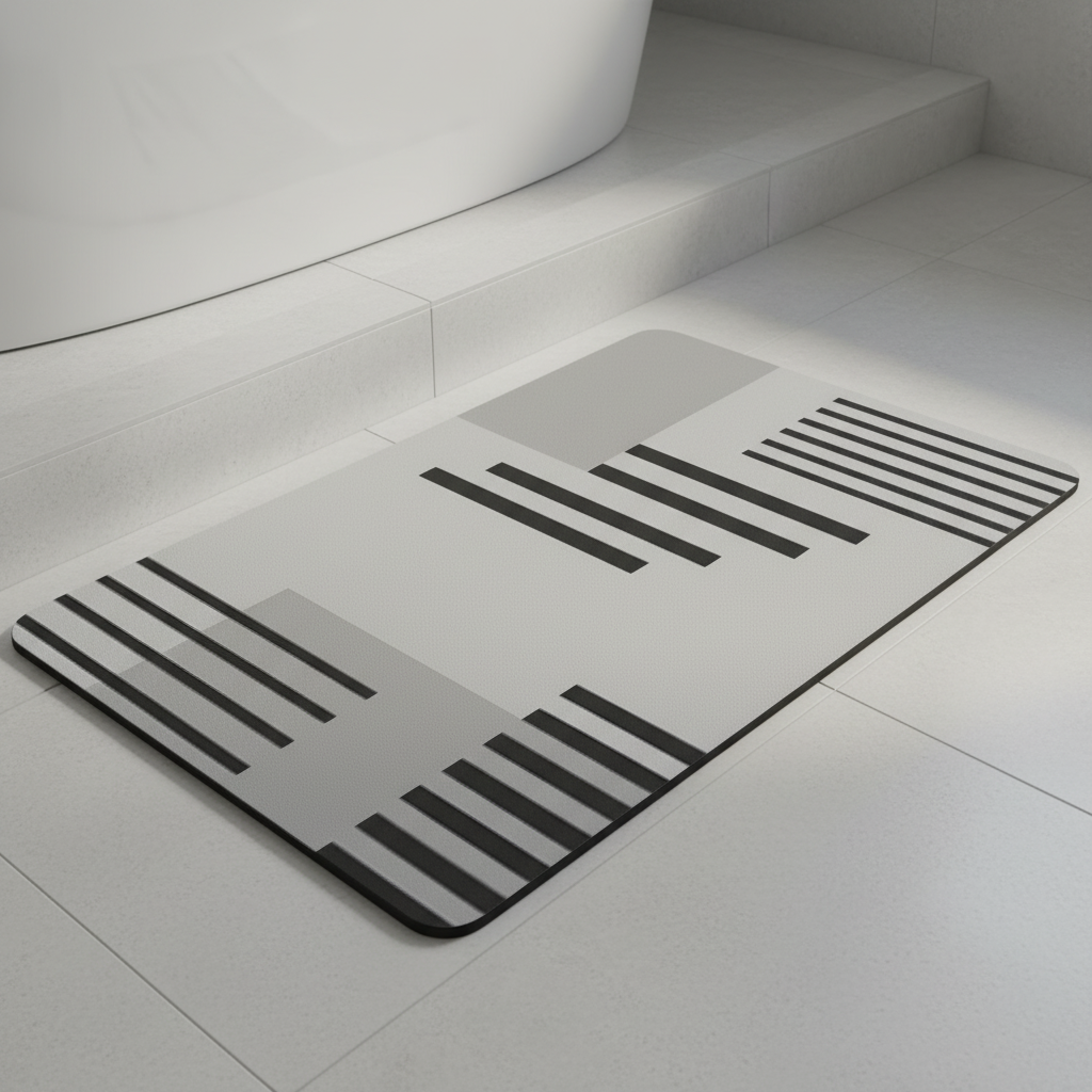 Non-Slip Soft Bath Mat in Neutral Design