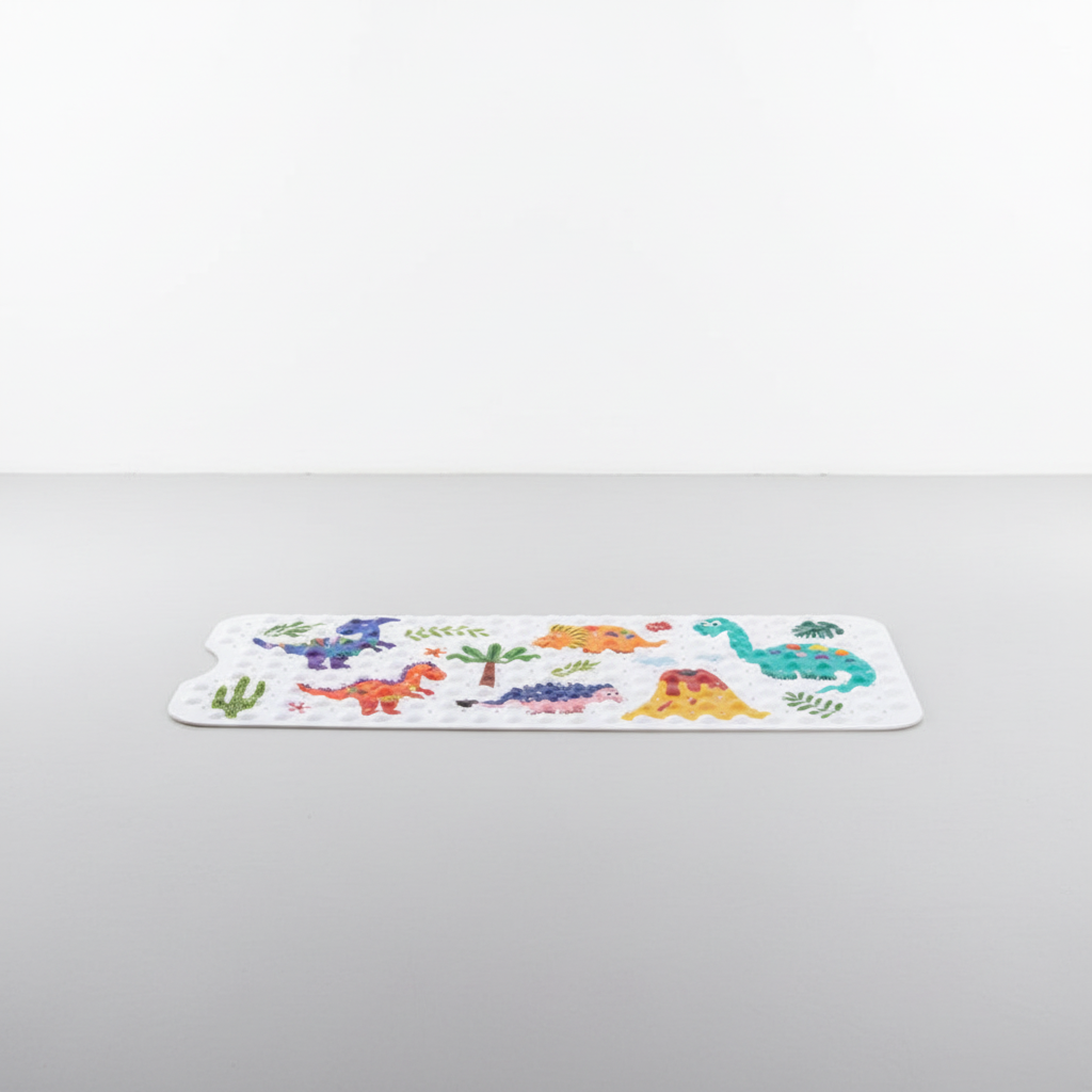 Non-Slip Shower Mat with Suction Cups and Cartoon Design