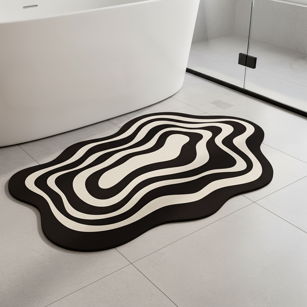 Anti-Slip Rubber Bath Mat for Instant Moisture Absorption