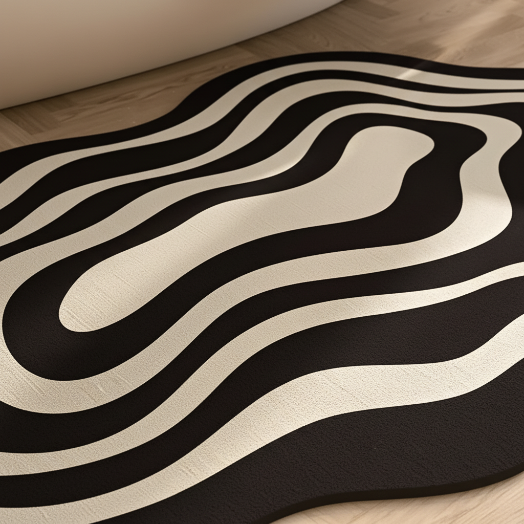 Anti-Slip Rubber Bath Mat for Instant Moisture Absorption