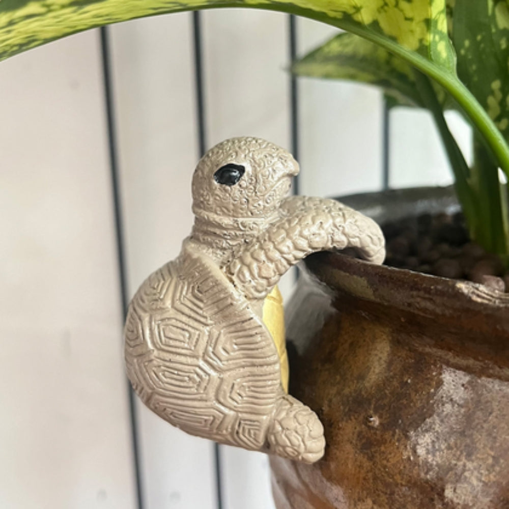 Hanging Turtle Resin Planter Ornament